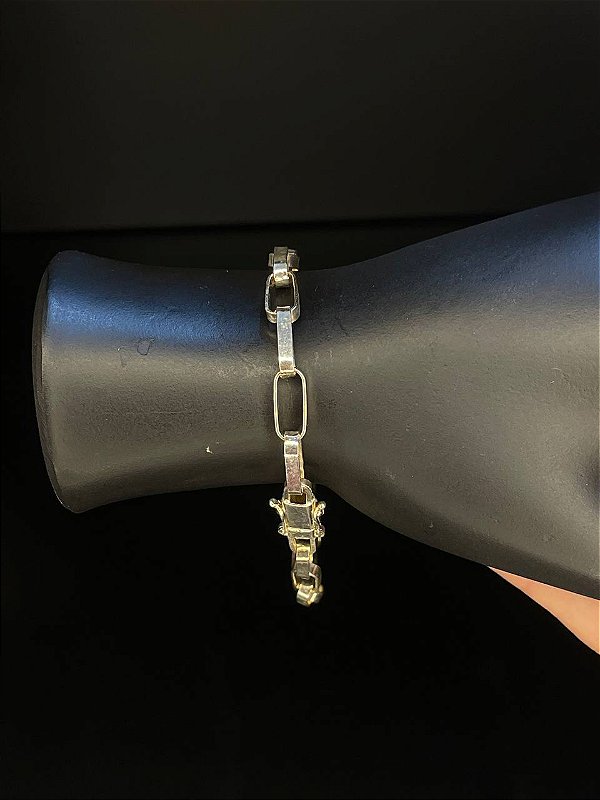 Pulseira tijolinho 6mm - PRATA