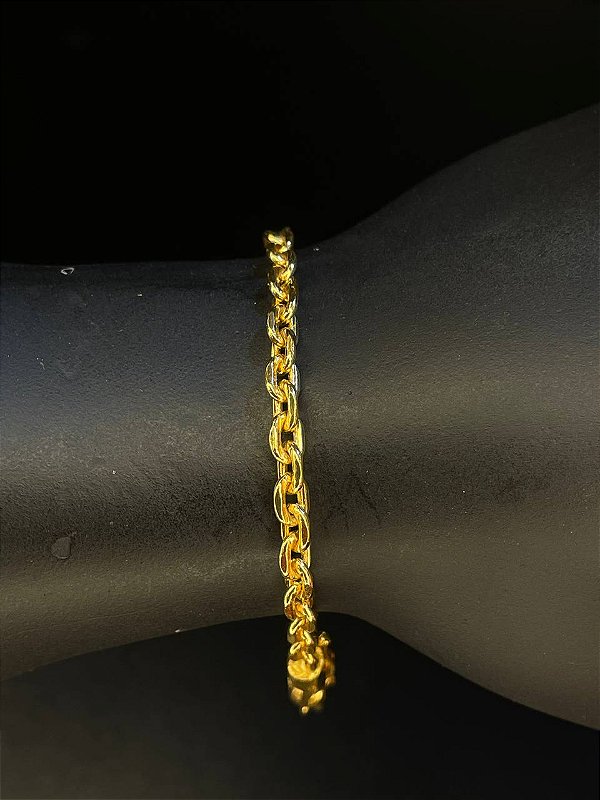 PULSEIRA ELO CADEADO- 3MM