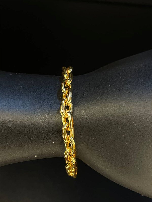 PULSEIRA ELO CADEADO- 5 MM