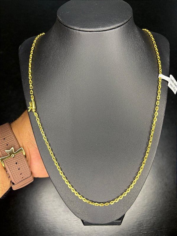 CORDÃO ELO CADEADO 2MM