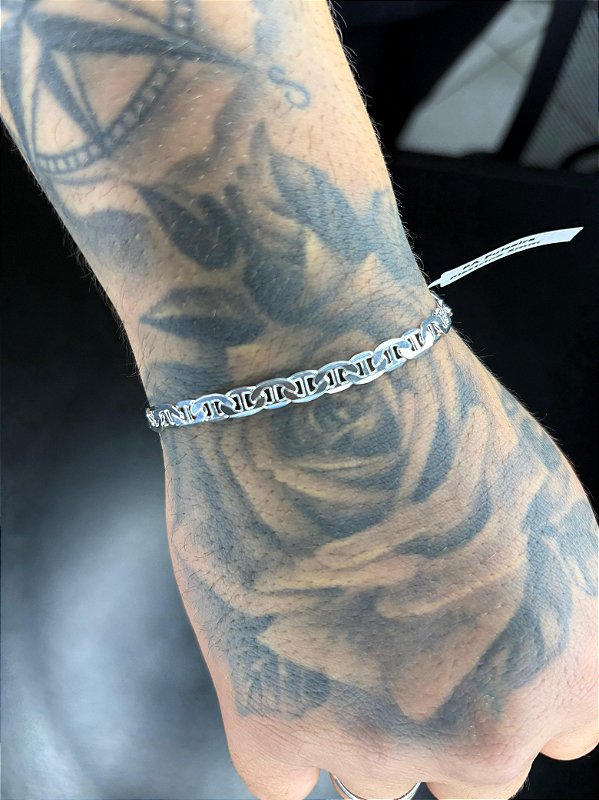 Pulseira piastrine 3mm - PRATA
