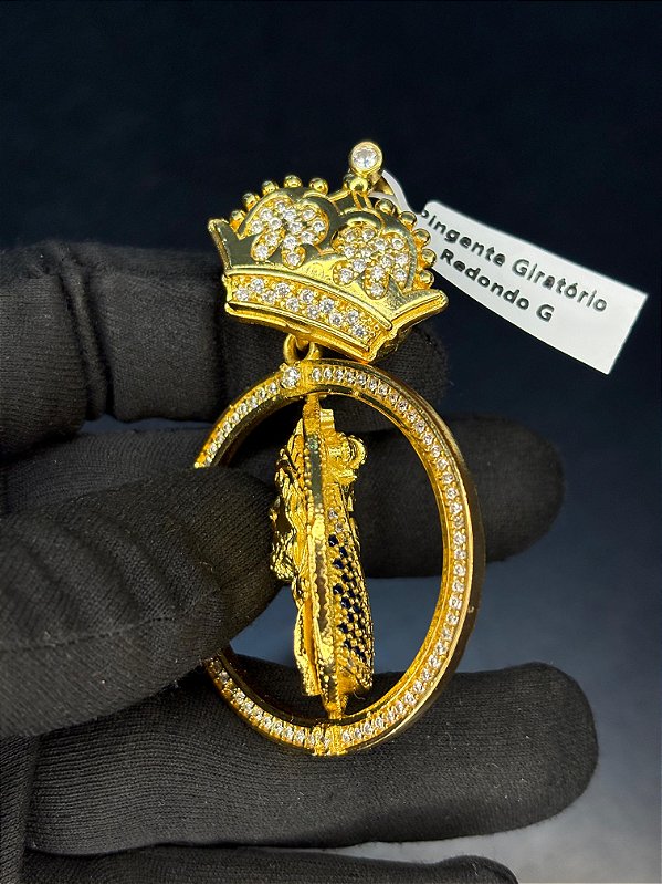 PINGENTE GIRATORIO JESUS NOSSA SENHORA GG