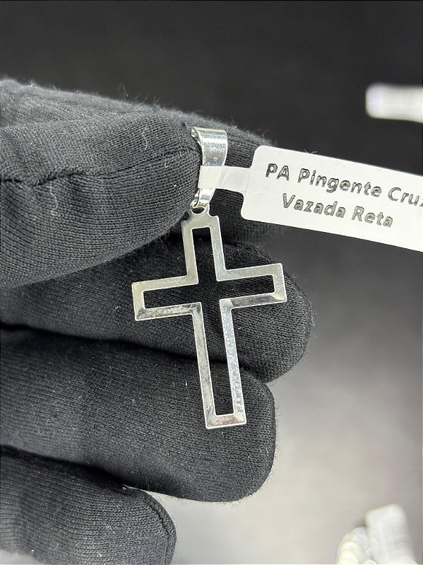 PINGENTE CRUZ VAZADO P - PRATA
