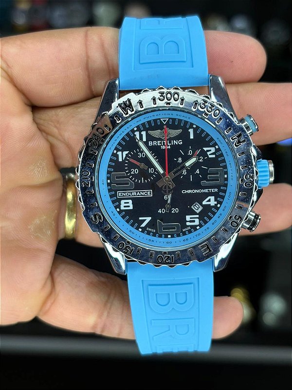 Breit. Endurance Emborrachado azul claro cromado