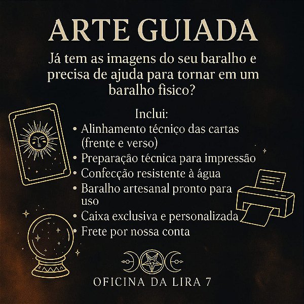 Arte Guiada – Seu Baralho Espiritual com Sua Arte, Caixa e Finalização Premium