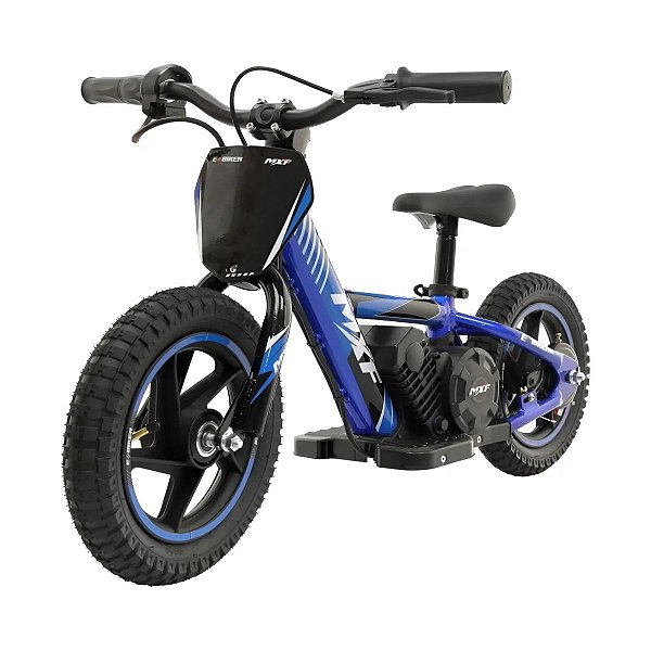 Bicicleta Elétrica Infantil E-biker Mxf Aro 12 Azul (Sob Encomenda 15 dias)