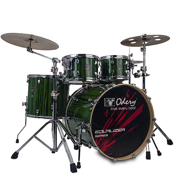 Bateria Odery Equalizer Series Laqueada Emerald Green Trees
