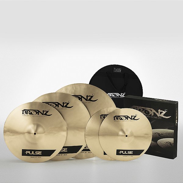 Kit de pratos Bronz B-20 - Pulse - Set 4 pratos