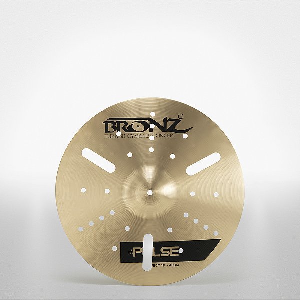 Prato Bronz Efeito 18" B-20 drilled Pulse Series
