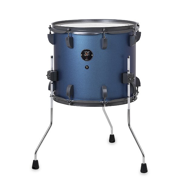 Surdo Odery Tiger series 14 x 12 c/ 3 pés - acabamento Chameleon com ferragens em Grafite