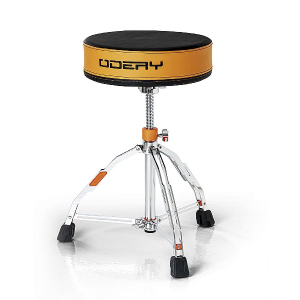 Banco Odery serie Precept com assento redondo cor Orange e Black