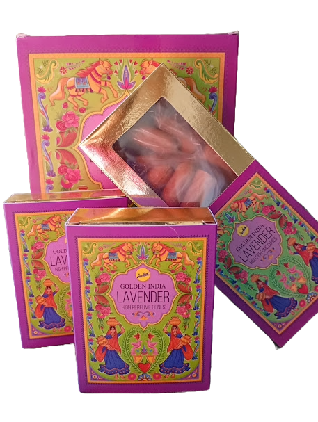 Incenso Cone Cascata Lavanda - Golden Índia