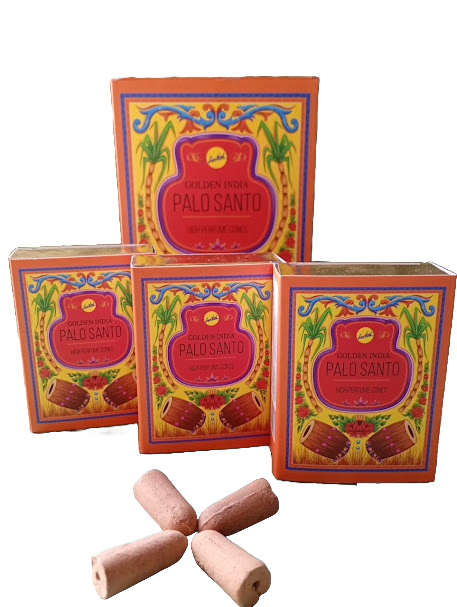 Incenso Cone Cascata Palo Santo - Golden Índia