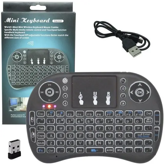 Mini Keyboard Wireless com Touchpad