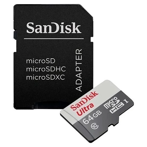 Cartão de Memória SanDisk Ultra 64GB com Adaptador