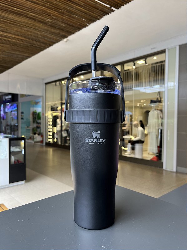 Garrafa Térmica com Suporte para Celular 1,2L - Preto