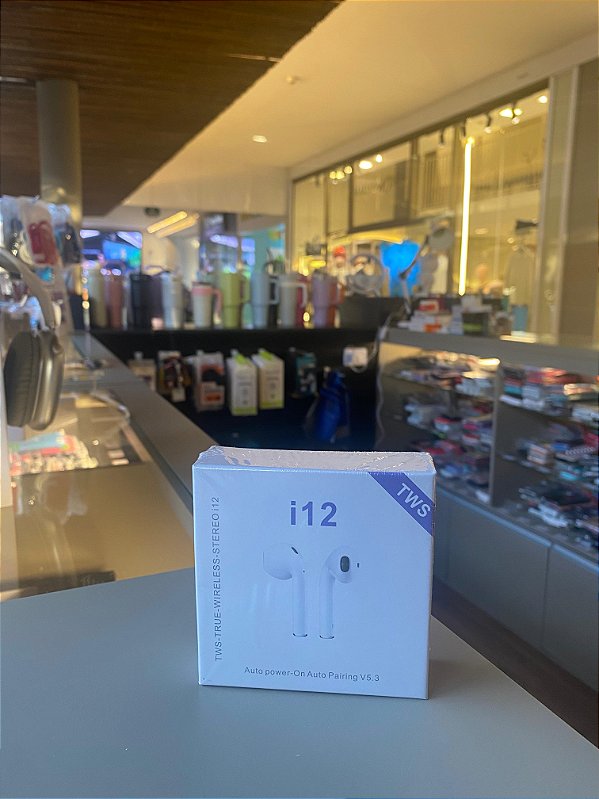 Fone de Ouvido Bluetooth Branco I12