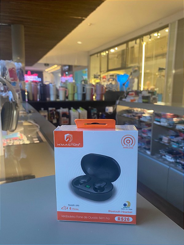 Fone de Ouvido Bluetooth RS 26 - Preto