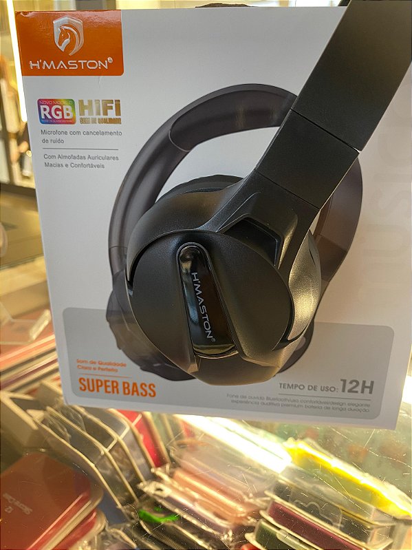 Fone de Ouvido Bluetooth Super Bass - Preto