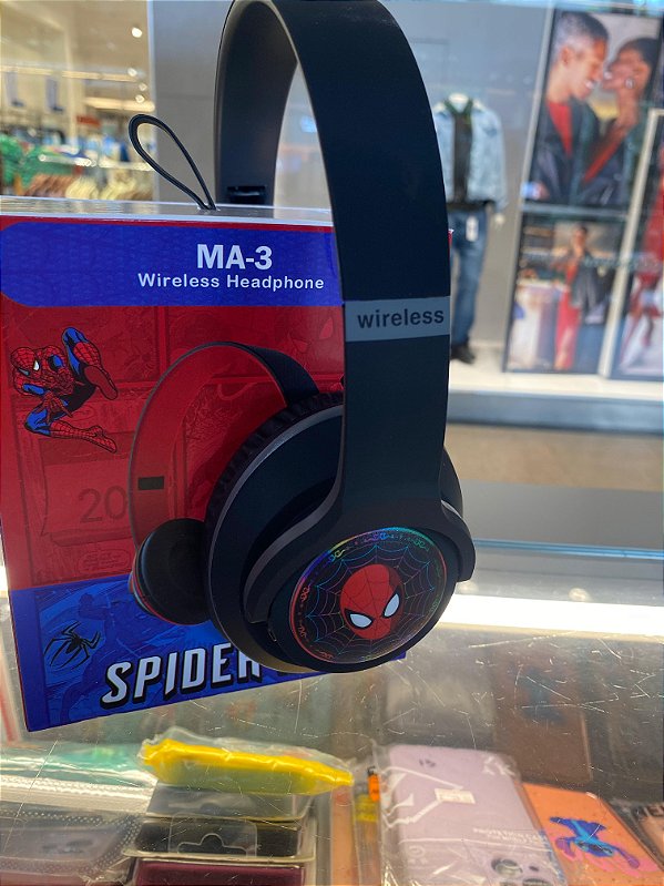 Fone de Ouvido Infantil Bluetooth Homem Aranha