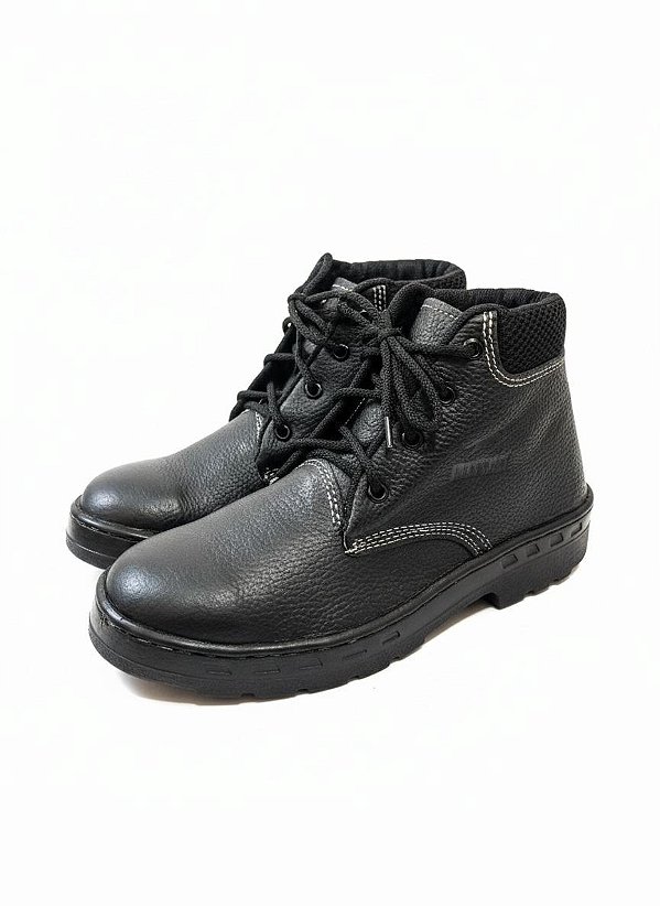 Botina de cadarço vaqueta