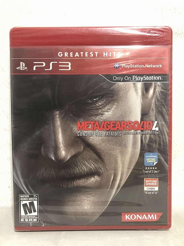 Metal Gear Solid 4 Americano Greatest Hits LACRADO PS3
