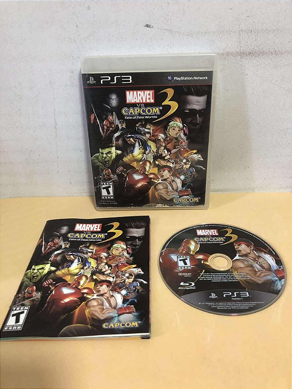 COM DETALHES - Marvel Vs Capcom Fate of Two Worlds Americano PS3
