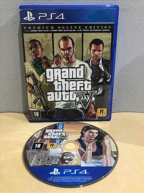COM DETALHES - Grand Theft Auto V Premium Online Edition Nacional PS4