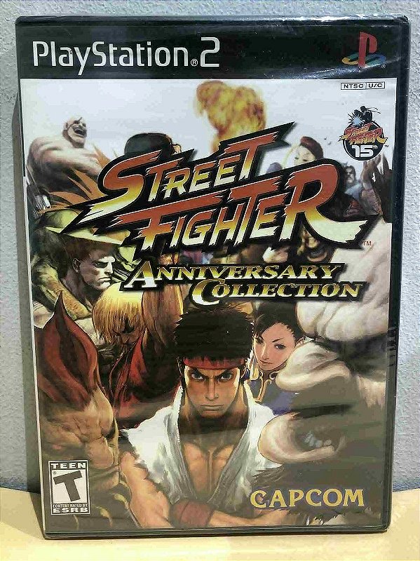 Street Fighter Anniversary Collection LACRADO Americano PS2