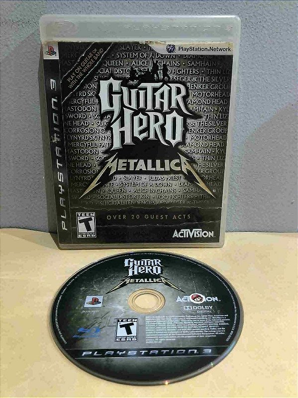 COM DETALHES - Guitar Hero Metallica Sem Manual Americano PS3