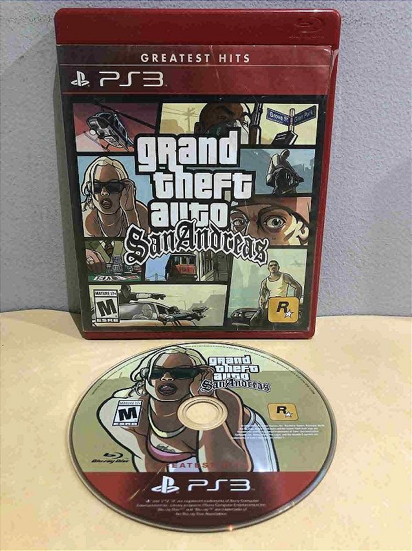 COM DETALHES - Grand Theft Auto San Andreas Greatest Hits Sem Manual Americano PS3