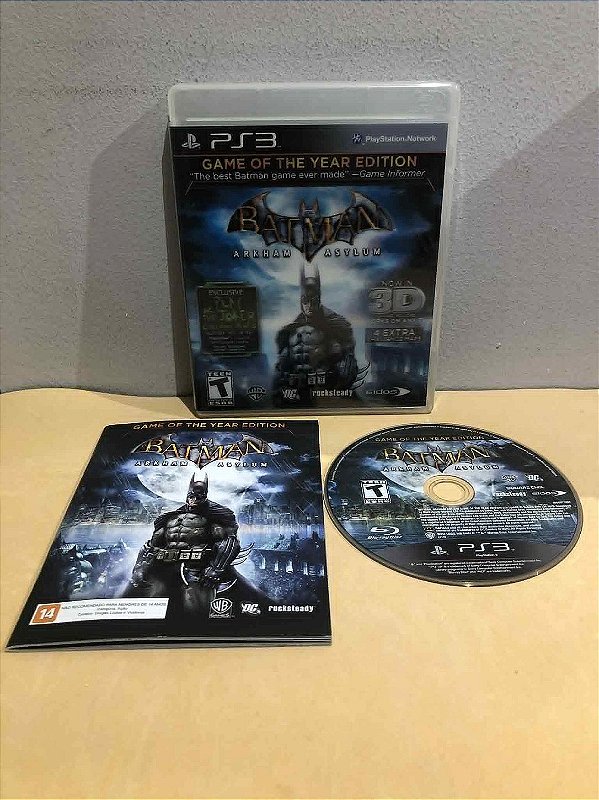 Batman Arkham Asylum GOTY 3D Americano PS3