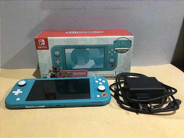 Console Nintendo Switch Lite Animal Crossing Edition na Caixa