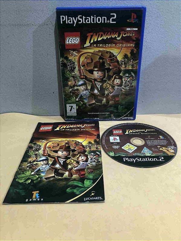 COM DETALHES - LEGO Indiana Jones Trilogy Europeu PS2