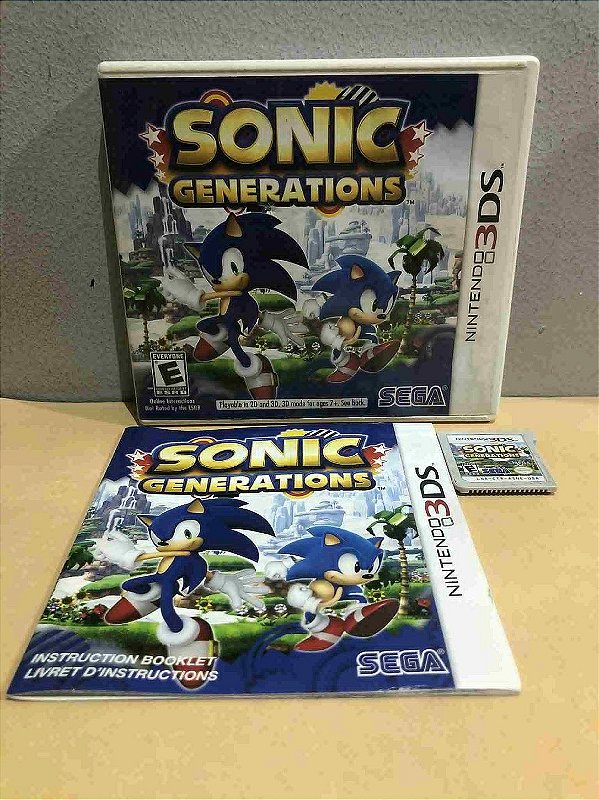 COM DETALHES - Sonic Generations Americano 3DS