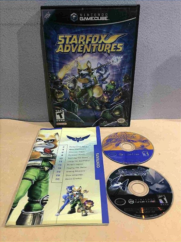 COM DETALHES - Starfox Adventures + Disco Bonus Americano GameCube