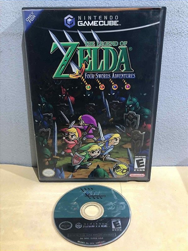 REIMPRESSO - The Legend of Zelda Four Sword Adventures Americano GameCube
