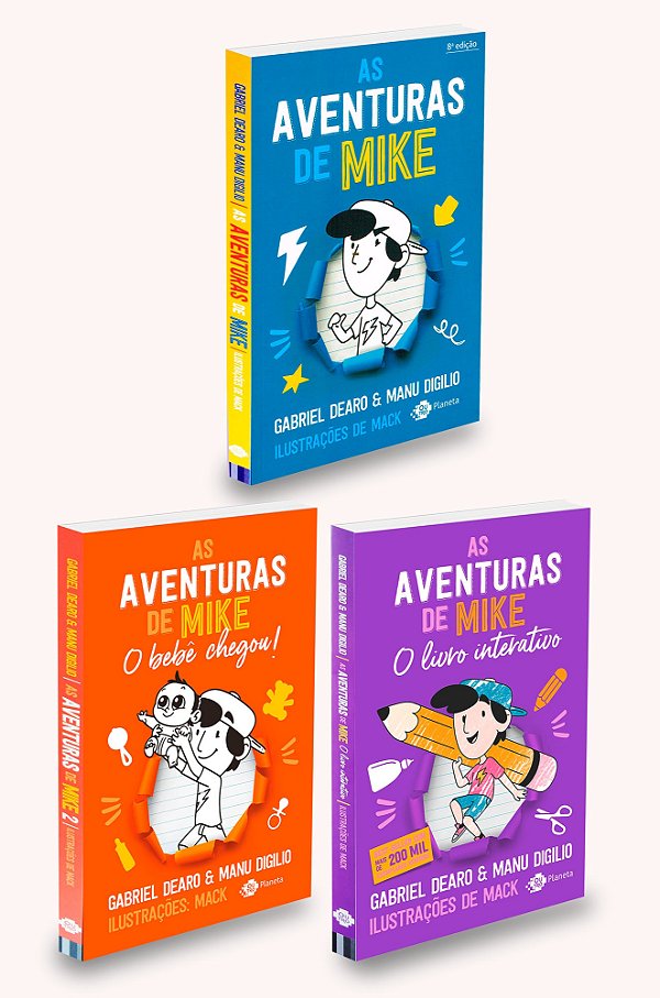 Coleção 3 Livros As Aventuras de Mike
