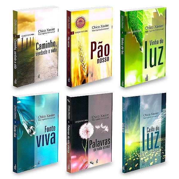 Coleção Fonte Viva - Chico Xavier e Emanuel - 6 livros