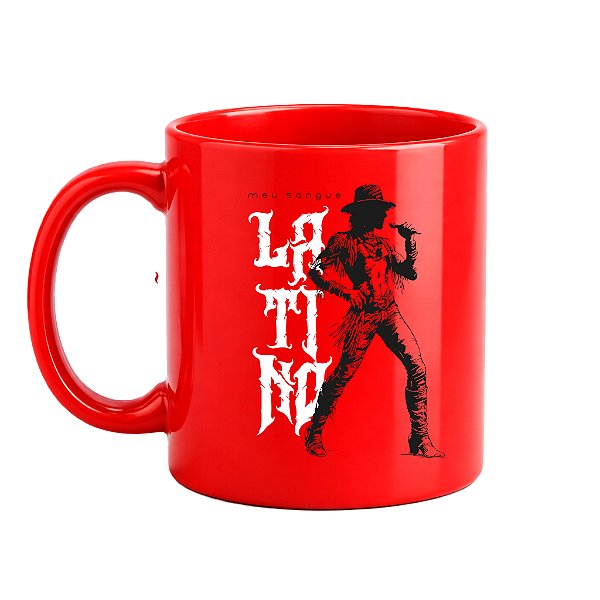 Caneca Vemelha Latino - Ney Matogrosso