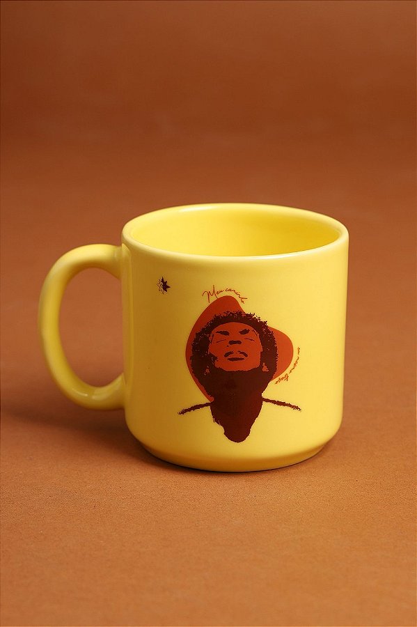 Caneca Amarela Gil Andar com fé - Gilberto Gil