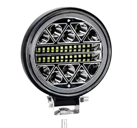 FAROL AUXILIAR LED 12/24V 102W FUNCAO FLASH REDOND