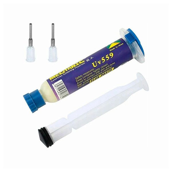 FLUXO SOLDA PASTOSO MECHANIC TIPO UV-559 COM APLICADOR DE PLASTICO