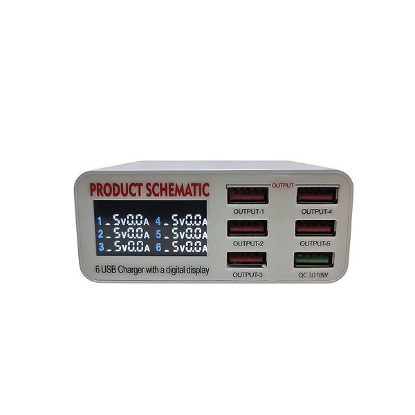 USB CHARGER WLX-896 6 USB QC