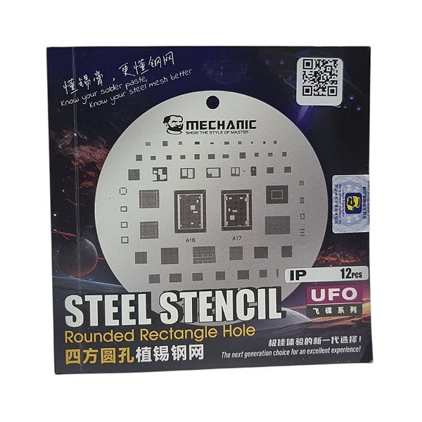 KIT STENCIL IPHONE 6 AO 15 PRO MAX UFO 12 PEÇAS