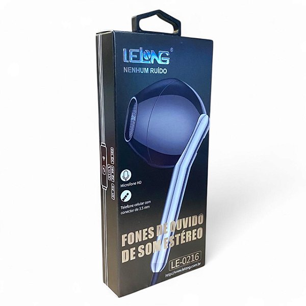 Fone de Ouvido Estéreo LeLong  com Microfone HD – Conector P2