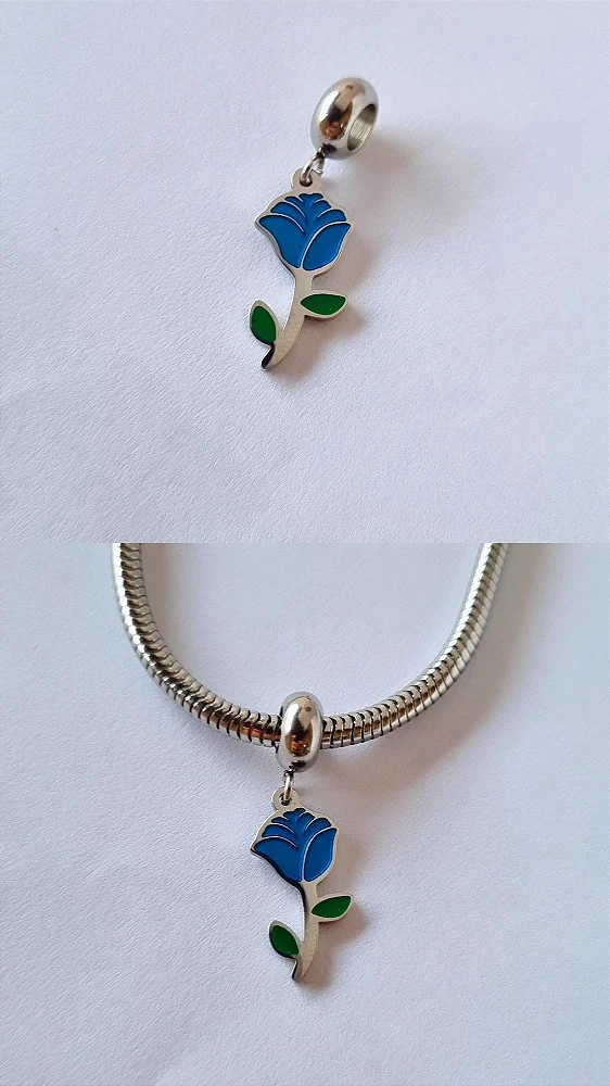 Berloque Flor Azul