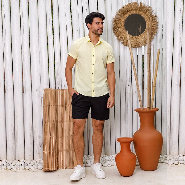 Camisa Manga Curta de Algodão