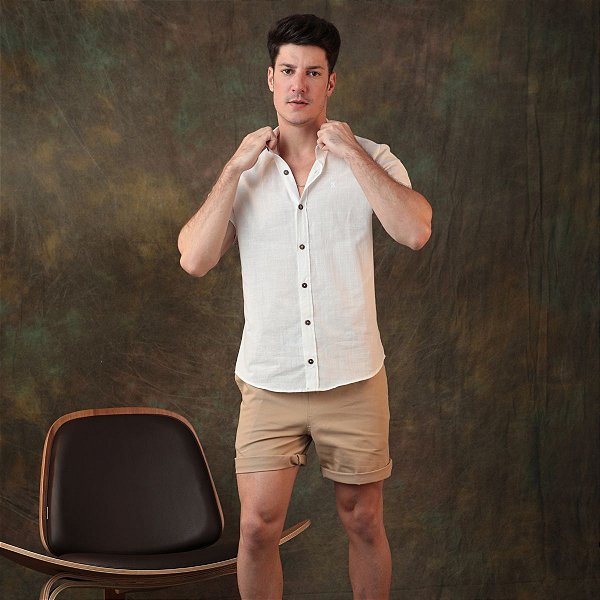 Camisa Manga Curta de Algodão