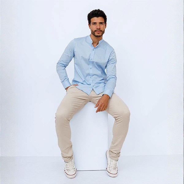 Camisa Gola Padre Manga Longa